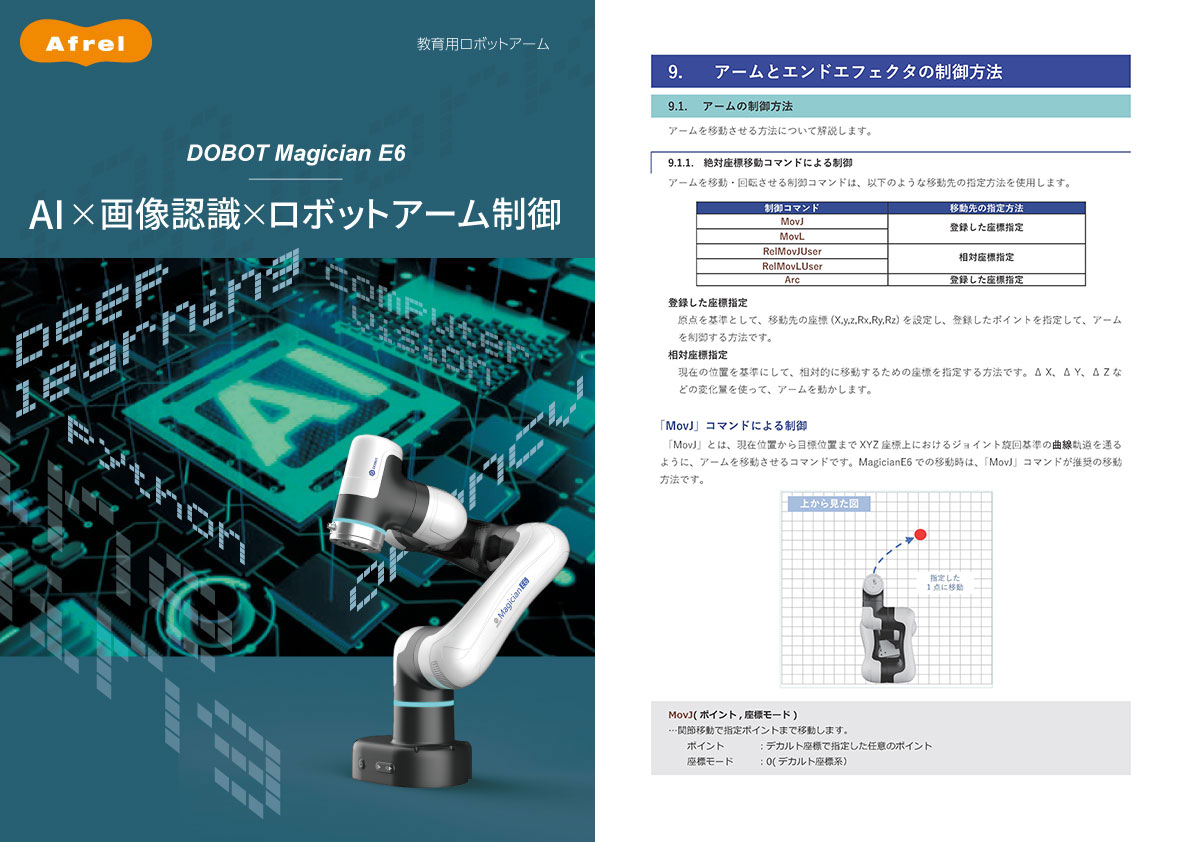 6軸ロボットアーム AI×画像認識×ロボットアーム制御ガイドブック